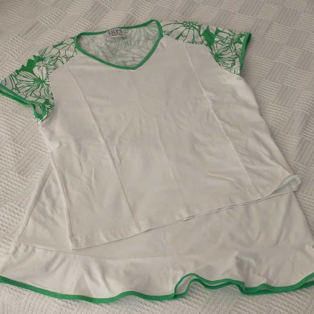 Vintage Lily's of Beverly Hills White and Green Pickleball/Tennis Set